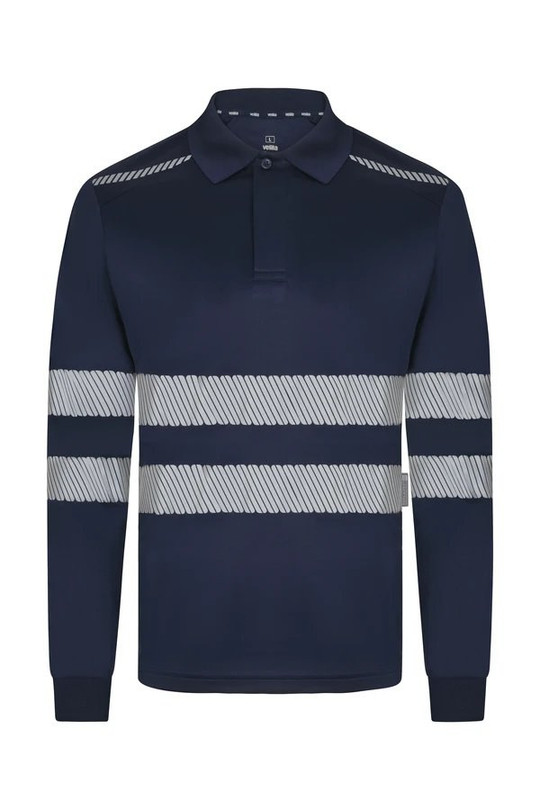 Velilla 355502 - Langarm-Polohemd mit segmentiertem Streifen