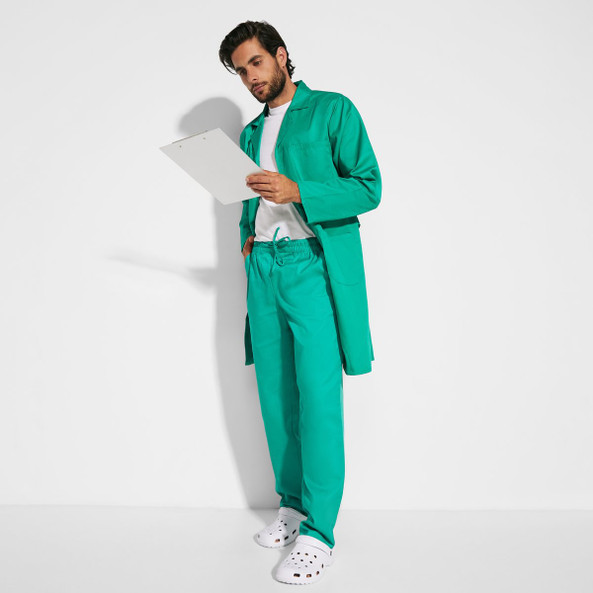 Roly BA9094 - VACCINE Fartuch laboratoryjny unisex z kołnierzem