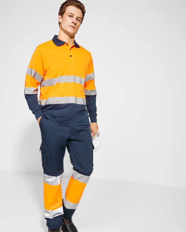 Roly HV9312 - DAILY STRETCH HV High-visibility two-tone multi-pocket long trousers