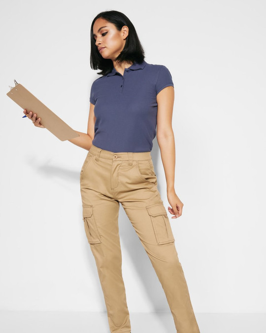 Roly PA8407 - DAILY WOMAN STRETCH Lange Hosen mit mehreren Taschen