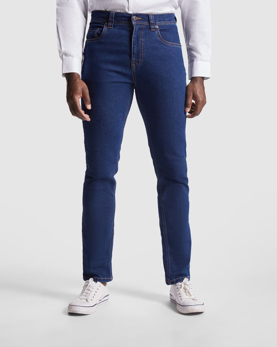 Roly PA8415 - BROCK Regular-fit denim jeans voor heren met een middelhoge taille