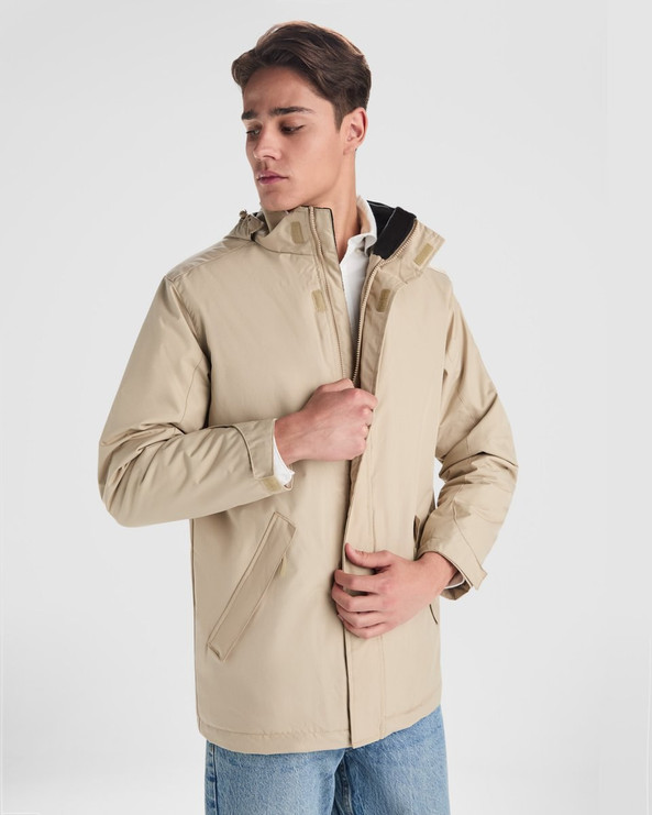 Roly PK5072 - AMERICA Padded parka jacket with removable hood and elastic adjusters