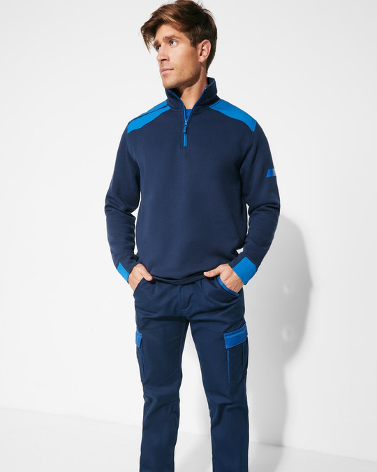 Roly SU8413 - MAVERICK Sweatshirt à glissière mi-hauteur