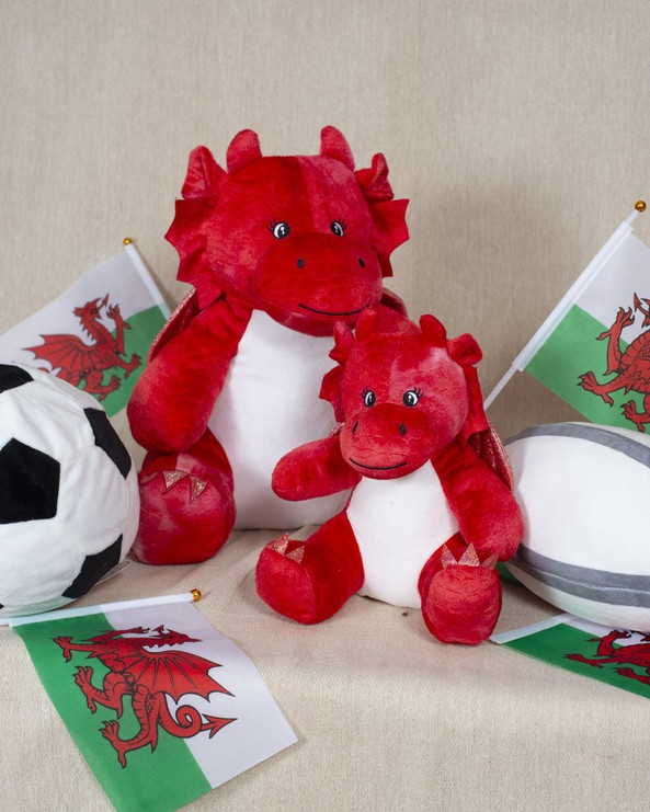 MUMBLES MM585 - Peluche dragon rouge