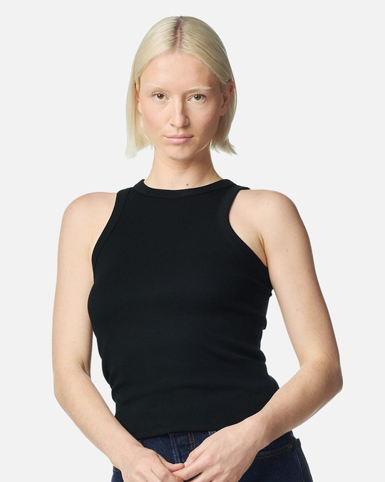 American Apparel BR2101 - Camiseta sin mangas acanalada para mujer