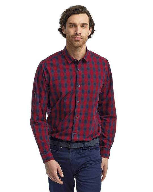 Artisan Collection by Reprime RP250 - Camisa de algodón a cuadros Mulligan para hombre