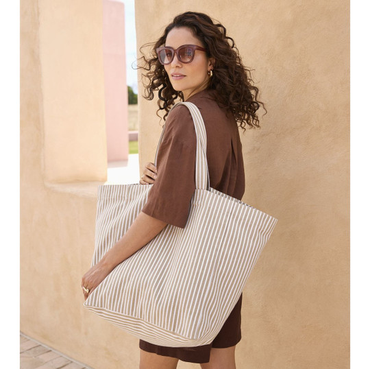 WESTFORD MILL WM677 - Große gestreifte Strandtasche
