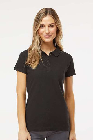M & O Knits 7600 POLO SPORT POUR DAMES FILÉ À LANNEAU
