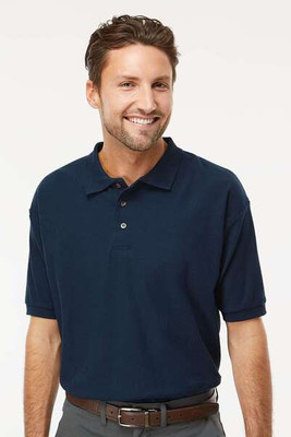 M & O Knits 7002 POLO À M/C PIQUÉ, PEIGNÉ ET FILÉ À L'ANNEAU