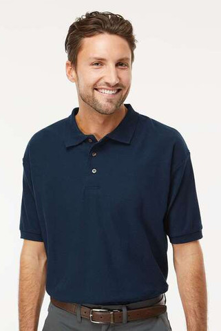 M & O Knits 7002 S/S COMBED RING SPUN PIQUÉ POLO