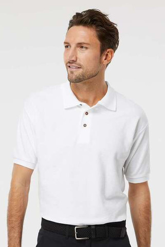M & O Knits 7002 S/S COMBED RING SPUN PIQUÉ POLO