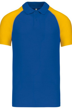 Kariban K226 - Contrast Raglan Polo Shirt met Grijze Piping