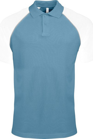 Kariban K226 - Contrast Raglan Polo Shirt met Grijze Piping