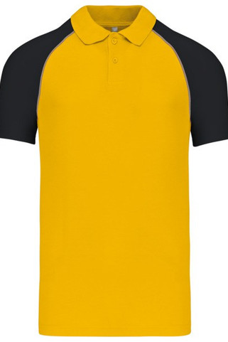 Kariban K226 - Contrast Raglan Polo Shirt met Grijze Piping