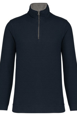 Kariban K206 - TRUCKER - PIQUE ZIP-NECK SWEATSHIRT