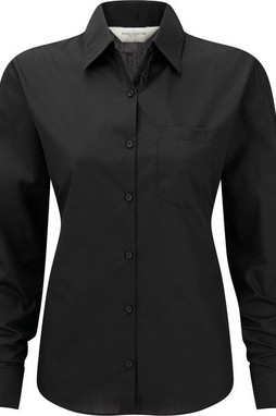 Russell Collection RU934F - Chemise En Popeline Femme Manches Longues