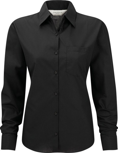 Russell Collection RU934F - Ladies' Long Sleeve Polycotton Easy Care Poplin Shirt