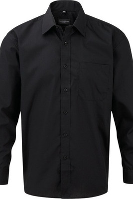 Russell Collection RU934M - Men's Long Sleeve Polycotton Easy Care Poplin Shirt