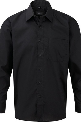 Russell Collection RU934M - Camicia uomo popeline maniche lunghe