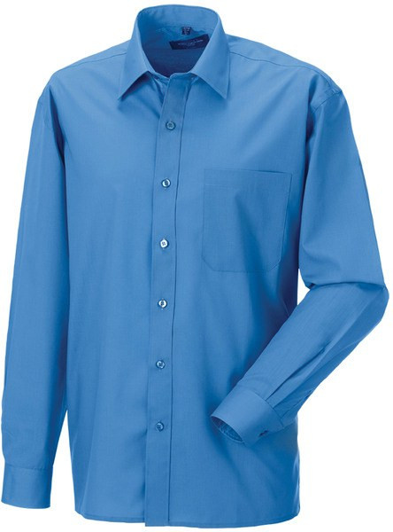 Russell Collection RU934M - Men's Long Sleeve Polycotton Easy Care Poplin Shirt