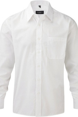 Russell Collection RU934M - Mens Long Sleeve Polycotton Easy Care Poplin Shirt