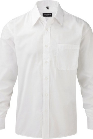 Russell Collection RU934M - Mens Long Sleeve Polycotton Easy Care Poplin Shirt