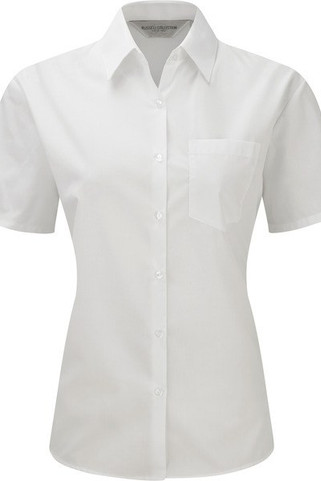 Russell Collection RU935F - LADIES SHORT SLEEVE POLYCOTTON EASY CARE POPLIN SHIRT