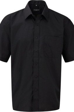Russell Collection RU935M - Mens Short Sleeve Polycotton Easy Care Poplin Shirt