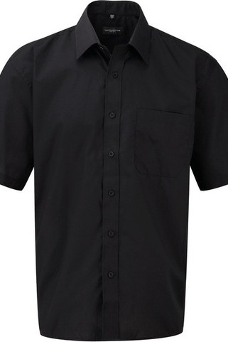 Russell Collection RU935M - Kurzarm Polycotton Hemd mit Pflegeleichtem Poplin