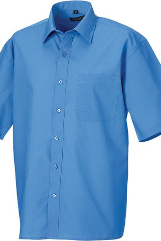Russell Collection RU935M - Mens Short Sleeve Polycotton Easy Care Poplin Shirt