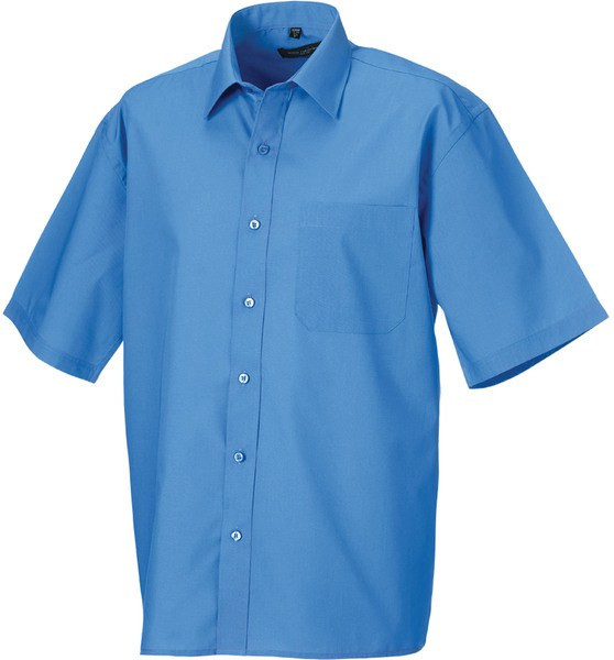 Russell Collection RU935M - Men's Short Sleeve Polycotton Easy Care Poplin Shirt