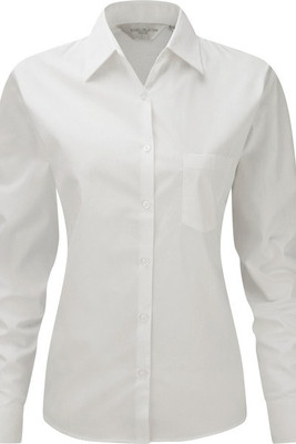 Russell Collection RU936F - Baumwoll-Popelin Bluse LA