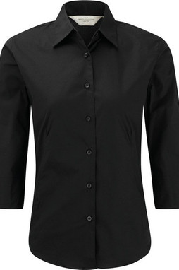 Russell Collection RU946F - Ladies Fitted Shirt - Chemise Femme Ajustée, Manches 3/4