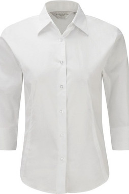 Russell Collection RU946F - Ladies Fitted Shirt - Chemise Femme Ajustée, Manches 3/4