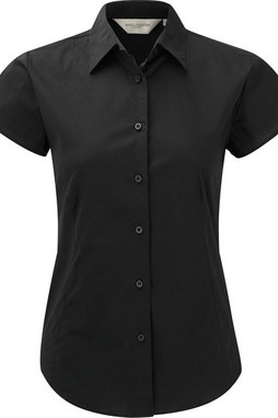 Russell Collection RU947F - Chemise Femme Ajustée, Manches Courtes
