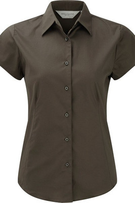 Russell Collection RU947F - GETAILLEERD OVERHEMD MET KORTE MOUW