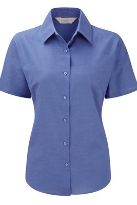 Russell Collection RU933F - Camicia donna Oxford maniche corte