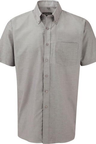 Russell Collection RU933M - Kurzarm Oxford Hemd mit Pflegeleichtem Komfort