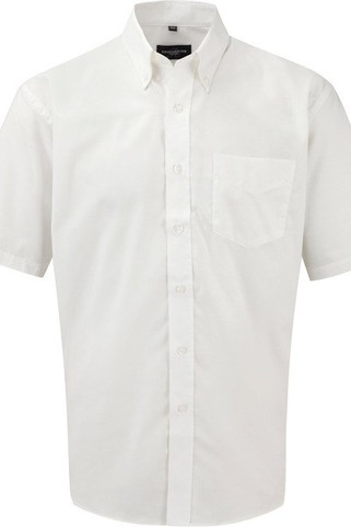 Russell Collection RU933M - Cămașă Oxford cu mânecă scurtă și întreținere ușoară