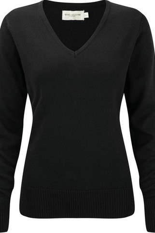 Russell Collection RU710F - Suvremeni CottonBlend V-Izrez Pulover