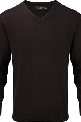 Russell Collection RU710M - Moderne V-Hals Gebreide Trui voor Comfort