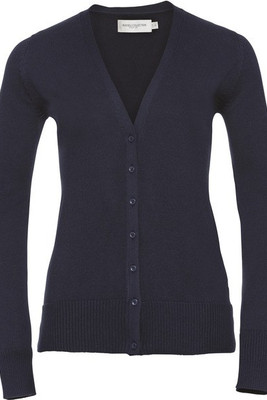 Russell Collection RU715F - Ladies' V-Neck Knitted Cardigan