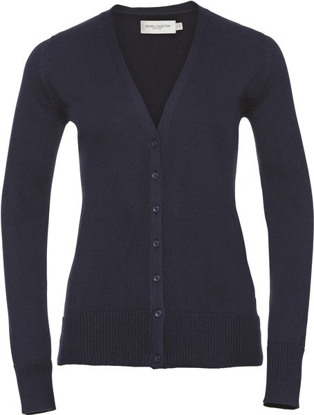 Russell Collection RU715F - Ladies' V-Neck Knitted Cardigan