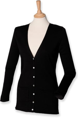 Henbury H723 - Ladies Cotton Acrylic V Neck Cardigan