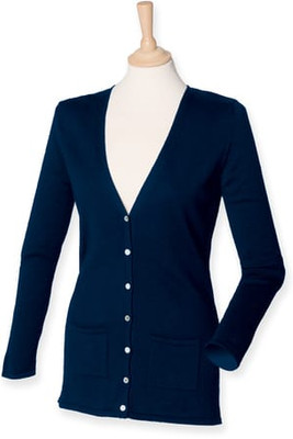 Henbury H723 - Ladies Cotton Acrylic V Neck Cardigan