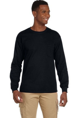 Gildan 2410 - Men's Premium Cotton Long Sleeve Shirt with Pocket
