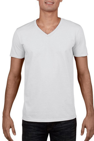 Gildan 64V00 - Premium T-Shirt Soft Style V-Neck Cotton Blend