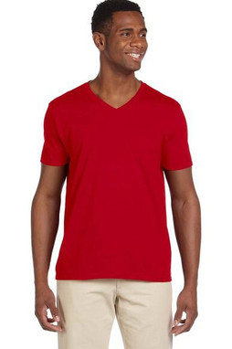 Gildan 64V00 - Premium T-Shirt Soft Style V-Neck Cotton Blend 