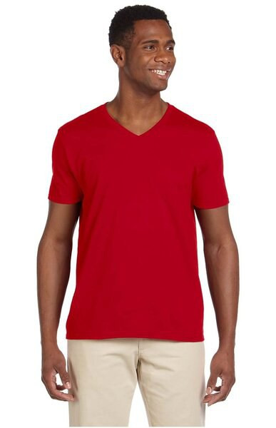 Gildan 64V00 - Premium T-Shirt Soft Style V-Neck Cotton Blend