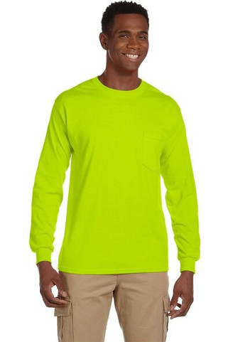 Gildan 2410 - Mens Premium Cotton Long Sleeve Shirt with Pocket